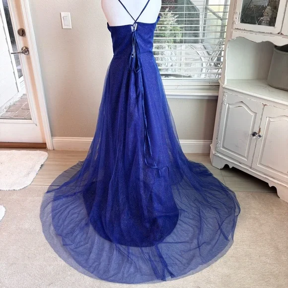 NEW Blue Dress with Glitter Tulle NWOT Size XL - Picture 3 of 9